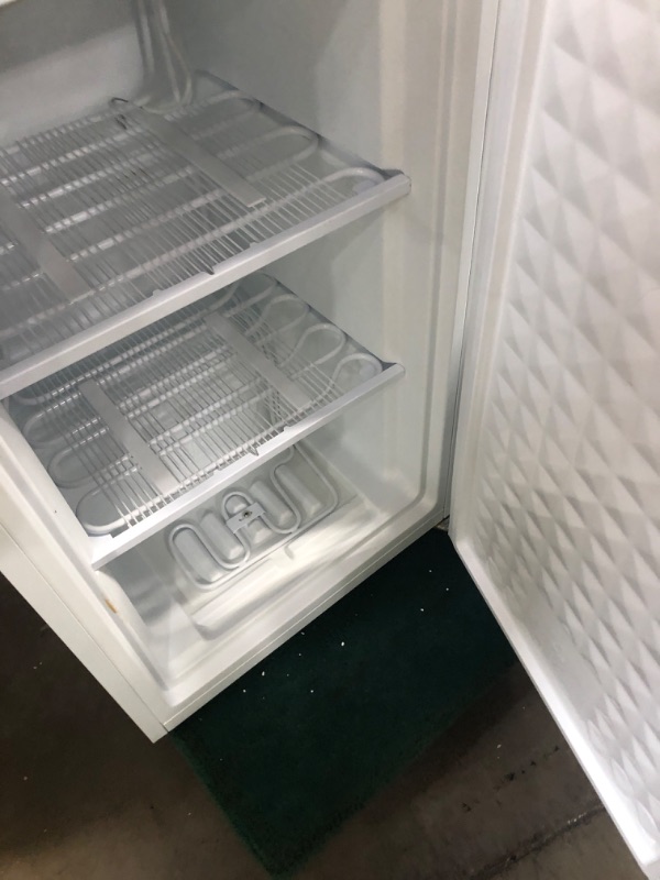 Photo 1 of (unfunctional, for parts_) Midea WHS-109FW1 Upright Freezer, 3.0 Cubic Feet Mini Freezer, For Kitchen Apartment Office Basement or Dormitory, White