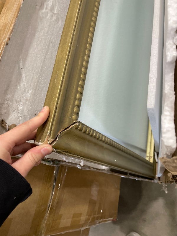 Photo 1 of **CORNER IS DAMAGED AND BROKEN**PILIHOME Vintage Gold Full Length Mirror - 60x25 inch, Antique Floor Mirror Leaning, Baroque Ornate Full Body Wall Mirror for Bedroom, Living Room, Entryway | Solid Wood