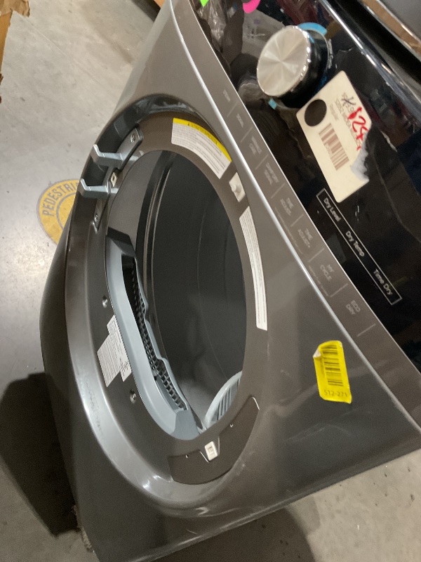 Photo 1 of  SCRATCHED/DENTED******Midea 8-cu ft Stackable Vented Gas Dryer with Steam Cycle ( Graphite Silver )
