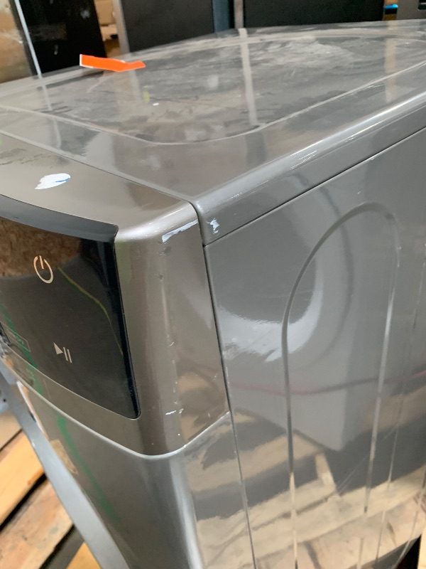 Photo 1 of  SCRATCHED/DENTED******Midea 8-cu ft Stackable Vented Gas Dryer with Steam Cycle ( Graphite Silver )

