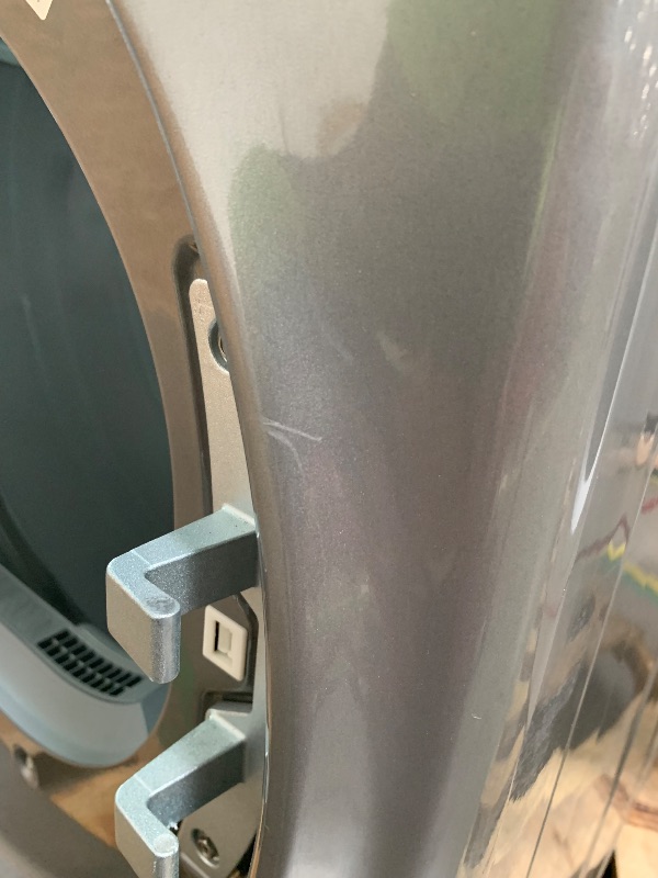 Photo 1 of  SCRATCHED/DENTED******Midea 8-cu ft Stackable Vented Gas Dryer with Steam Cycle ( Graphite Silver )
