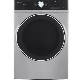 Photo 1 of  SCRATCHED/DENTED******Midea 8-cu ft Stackable Vented Gas Dryer with Steam Cycle ( Graphite Silver )
