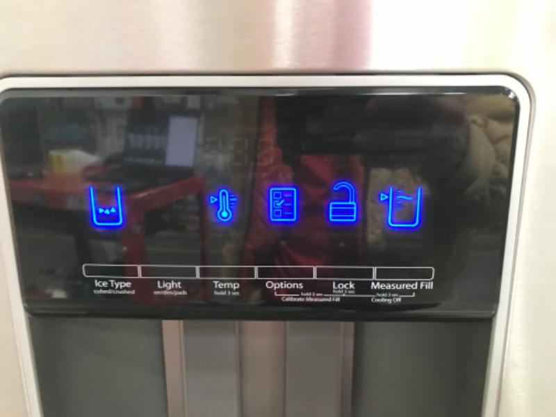 Photo 1 of **Parts Only**** Whirlpool 28.4-cu ft Standard-Depth 36-in Wide Side-by-Side Refrigerator with Ice Maker ,Water and Ice Dispenser ( Fingerprint Resistant Stainless Steel )
