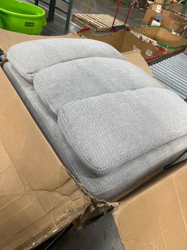 View 2 of ((m couch pillows)) box 2 of 2
Marsail 89" Couch, 3-Seater Modern  Light Grey
