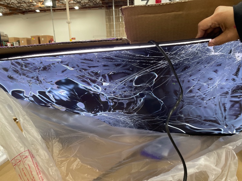 Photo 1 of **DAMAGED SCREEN***Roku Smart TV – 43-Inch Select Series, 4K HDR TV – RokuTV with Enhanced Voice Remote – Flat Screen LED Television with Wi-Fi for Streaming Live Local News, Sports, Family Entertainment