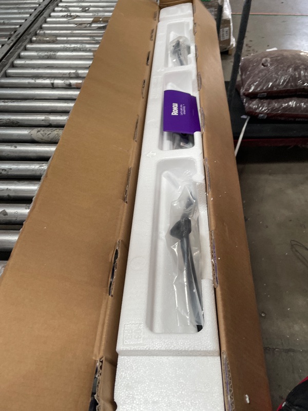 Photo 1 of **DAMAGED SCREEN** Roku Smart TV – 65-Inch Select Series, 4K HDR TV – RokuTV with Enhanced Voice Remote – Flat Screen LED Television with Wi-Fi for Streaming Live Local News, Sports, Family Entertainment