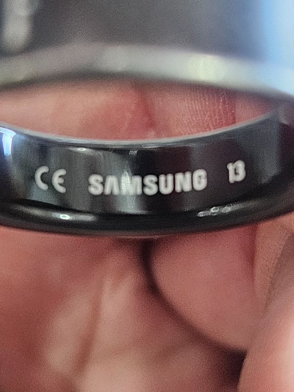 Photo 1 of **Ring does not charge and does not connect to phone**
SAMSUNG Galaxy Ring, AI Smart Ring, Size First w/Sizing Kit, No App Subscription, Fitness Monitor, Sleep Tracker, Up to 7-Day Battery, Size 13, Titanium Black [US Version, 1Yr Manufacturer Warranty]