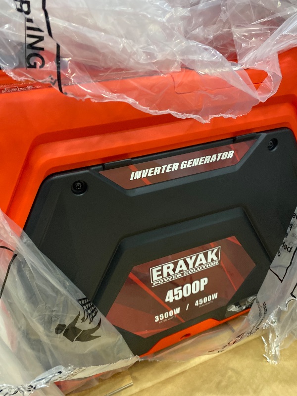 Photo 1 of (used)(see images)ERAYAK 4500W Portable Inverter Generator for Home Use, Super Quiet Small Generator for Camping Outdoor Emergency Power Backup, Gas Powered Engine, ECO Mode, EPA Compliant