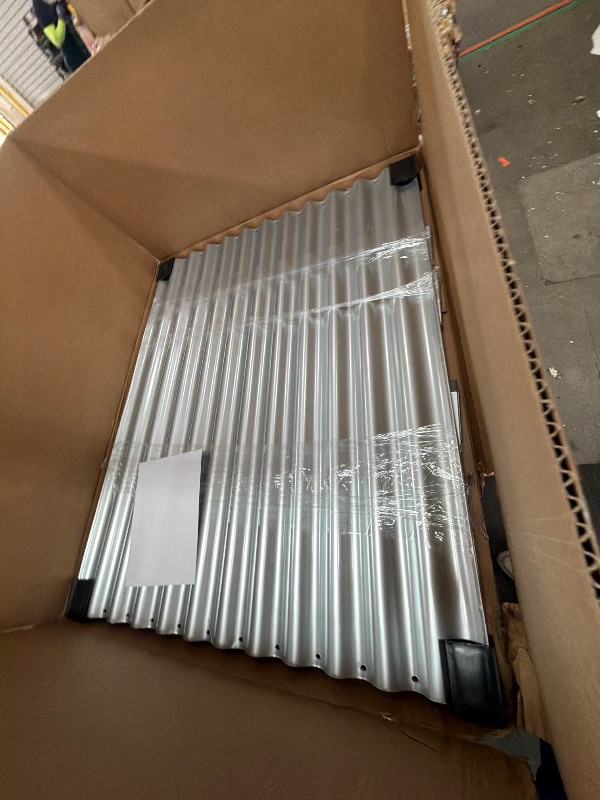 Photo 1 of **PARTS ONLY** Land Guard 8x4x3ft Rectangular Galvanized Raised Garden Beds, Large-Capacity Metal Planter Box Outdoor, Durable Deep Raised Garden Bed 3ft Tall, Raised Beds for Gardening Vegetables, Classic Silver