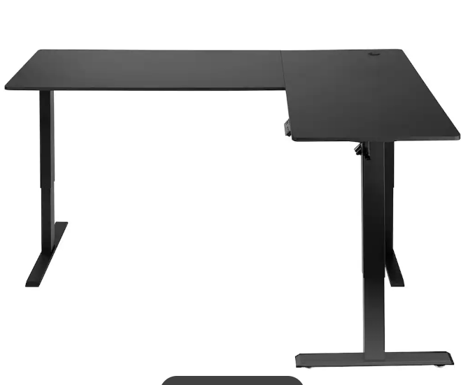 Photo 1 of *** 3 BOXES *** L-Shaped Standing Desk - Adjustable Standing Desk with Charging Station - L Shape Sit Stand Table with Memory Controller, Splice Board for Home Office