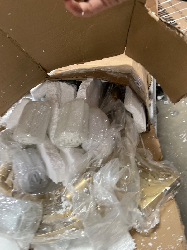 Photo 1 of ***********FOR PARTS ONLY- MISSING PARTS*************
MADEM Modern Crystal Chandeliers,Gold 2-Tiers Chandelier Light Fixture, Contemporary Pendant Ceiling Light for Dining Room Living Room Kitchen Island Entryway Foyer,E12 x 20?Bulbs not Included?.