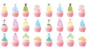 Photo 1 of  Cupcake Decorations Party Decoration Girls Princess Party Swirls or Baby Shower Party Decoration Supplies