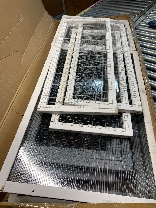 Photo 1 of ***PARTIAL SET***
70-Inch Large Catio Enclosure, UV-Protected, Wooden Frame and Rust-Resistant Steel Mesh, Cat House with 2 Lounging Boxes and Platforms, for Patio or Backyard