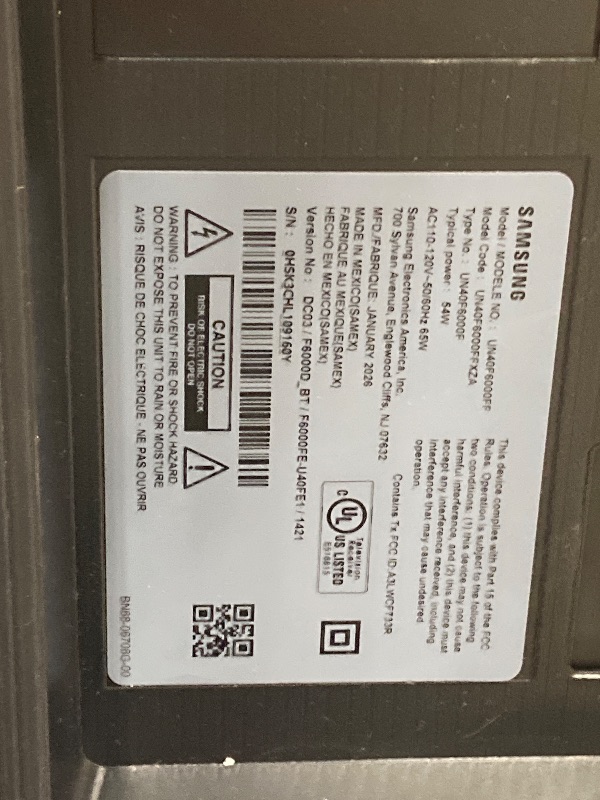 Photo 1 of ***Parts Only*** SAMSUNG 40-Inch Class Full HD F6000 Smart TV (2025 Model) HDR, Object Tracking Sound Lite, Knox Security, One UI Tizen, Smart TV