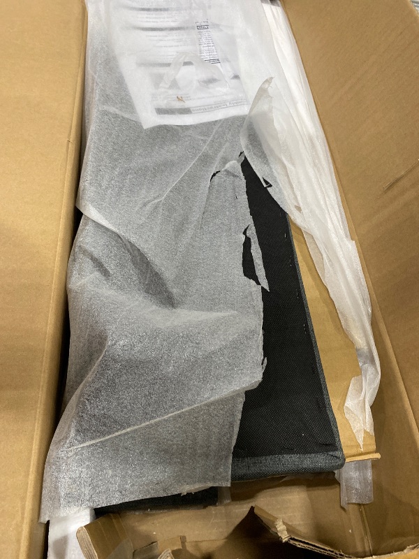 Photo 1 of **ONLY BOX 1**FAVSH Queen Size Upholstered Platform Bed with Trundle,2 Storage Drawers & USB/Type-C Charging,Linen Fabric Bed Frame with APP-Controlled LED Lights,No Box Spring Needed for Bedroom,Dark Gray