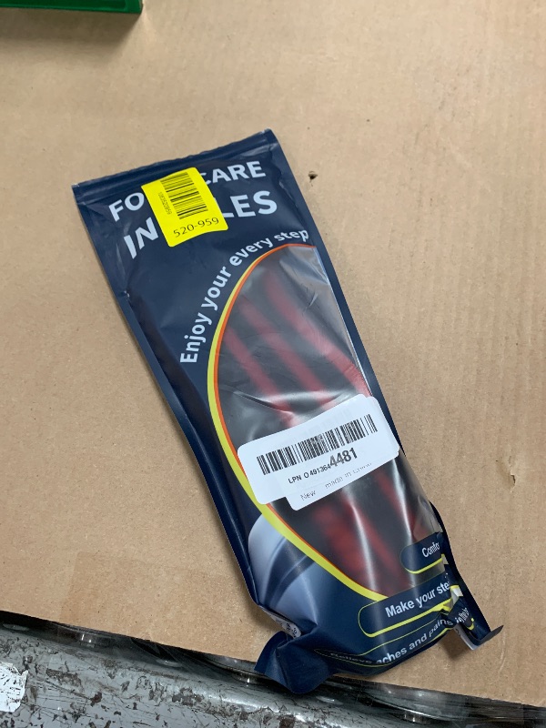 Photo 1 of ?Plantar Fasciitis Insoles for Men: Arch Support Inserts with Shock Absorbing Gel - Orthotic Insoles for Flat Feet Relief & All-Day Walking Comfort(S)