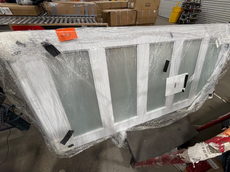 Photo 1 of *************MISSING THE FRAME KIT**************
Sliding Pocket Door 36" x 80", 5-Panel Frosted Glass Panel with Soft Close Pocket Door Frame Kit, Interior & Closet Solid Wood Door Slab, White Primed, Assembly Required