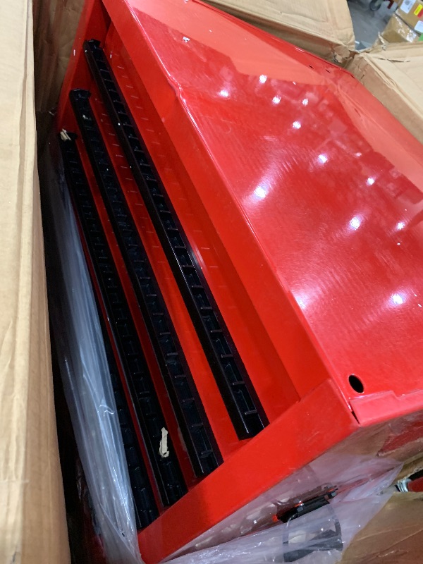 Photo 1 of ***DOORS LOCKED, NO KEY***
Goplus Tool Box, 24” Steel Tool Chest w/6 Drawers, Top Tool Tray,Automatic Lock, Protective Liners, Handle, Smooth Ball Bearing Sides, Portable Tool Storage Organizer, Toolbox for Garage Workshop