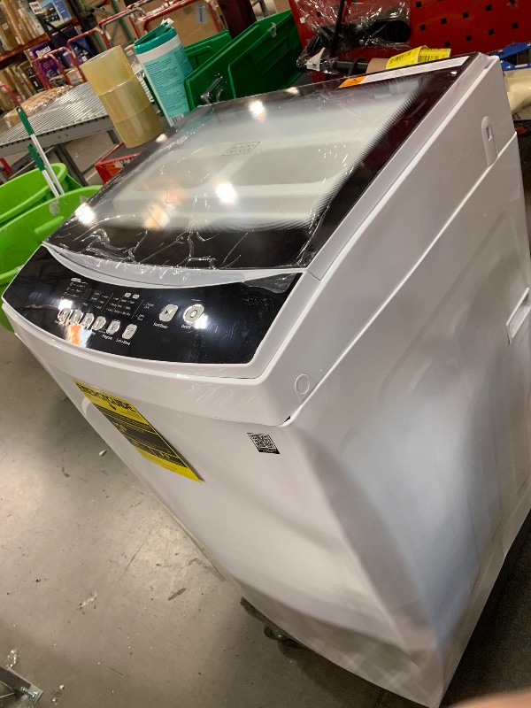 Photo 1 of **SOME MINOR DAMAGE TO CORNER**BLACK+DECKER 3.0 Cu. Ft. Portable Washer, 26.5 lb. Capacity Washing Machine, 6 Cycles, Quick Connect Sink Adapter and Drain Hose Included, Transparent Lid & LED Display, BPW30MW, White