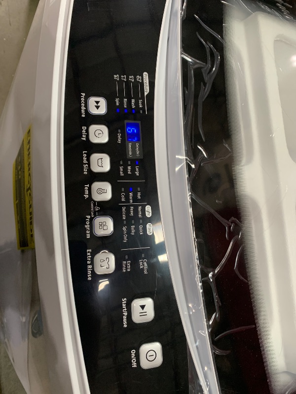 Photo 1 of **SOME MINOR DAMAGE TO CORNER**BLACK+DECKER 3.0 Cu. Ft. Portable Washer, 26.5 lb. Capacity Washing Machine, 6 Cycles, Quick Connect Sink Adapter and Drain Hose Included, Transparent Lid & LED Display, BPW30MW, White