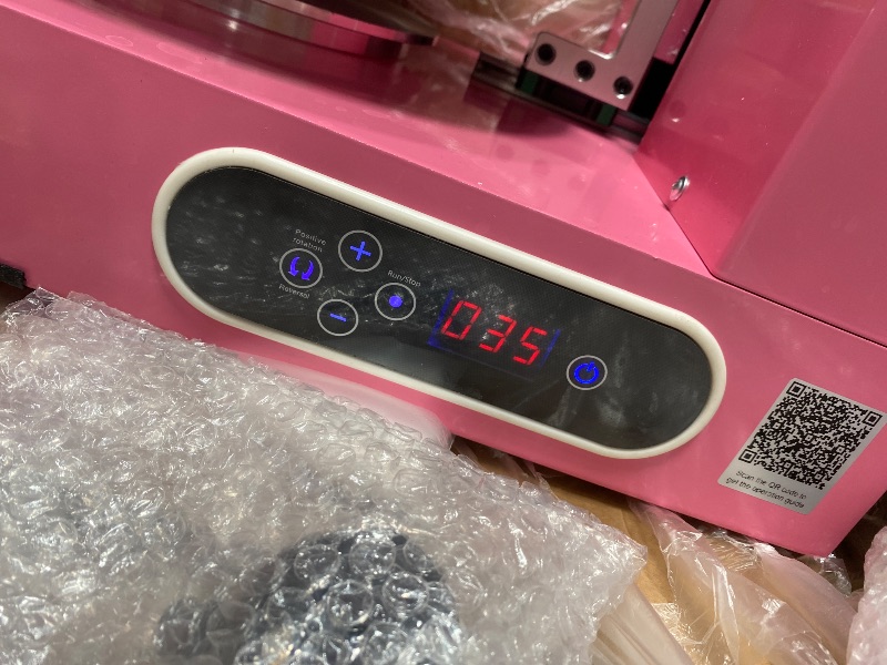 Photo 1 of ***PARTS ONLY***VEVOR Cake Decorating Machine, Cake Cream Spreading Coating Smearing Machine, Low Noise Cake Frosting Machine, Turntable with Adjustable Scraper, for 4" to 12" Cake, 25-320RPM Rotating Speed, Pink