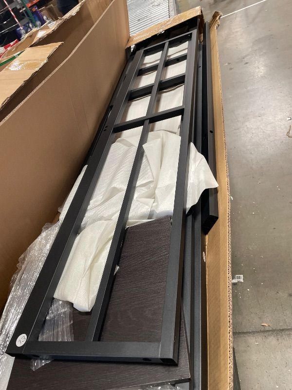 Photo 1 of ***BOX 1OF 2 AND 2 OF 2****
KEIKI Full Metal Loft Bed with Desk & Six Storage Shelves,Sturdy Metal Bed Frame with Ladder & Safety Guardrails,No Box Spring Needed, Perfect for Dorm, Bedroom, Guest Room, Black