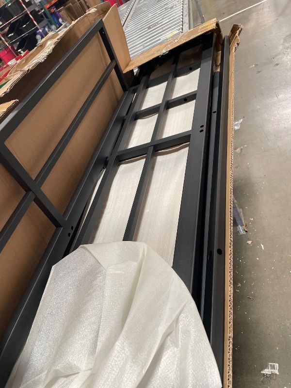 Photo 1 of ***BOX 1OF 2 AND 2 OF 2****
KEIKI Full Metal Loft Bed with Desk & Six Storage Shelves,Sturdy Metal Bed Frame with Ladder & Safety Guardrails,No Box Spring Needed, Perfect for Dorm, Bedroom, Guest Room, Black