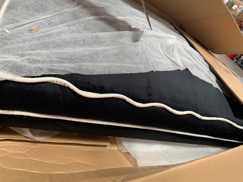 Photo 1 of *****PARTIAL SET** BOX 2 ONLY**MISSING BOX 1**

Marsail 3-in-1 Convertible Futon Sleeper Sofa Bed, Pull Out Couch with Adjustable Backrest, USB Charging & Side Pockets, Velvet Fabric Sofa for Living Room, Apartment, Loveseat, Black