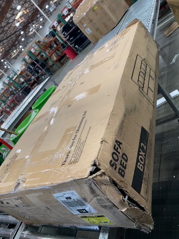 Photo 1 of *****PARTIAL SET** BOX 2 ONLY**MISSING BOX 1**

Marsail 3-in-1 Convertible Futon Sleeper Sofa Bed, Pull Out Couch with Adjustable Backrest, USB Charging & Side Pockets, Velvet Fabric Sofa for Living Room, Apartment, Loveseat, Black