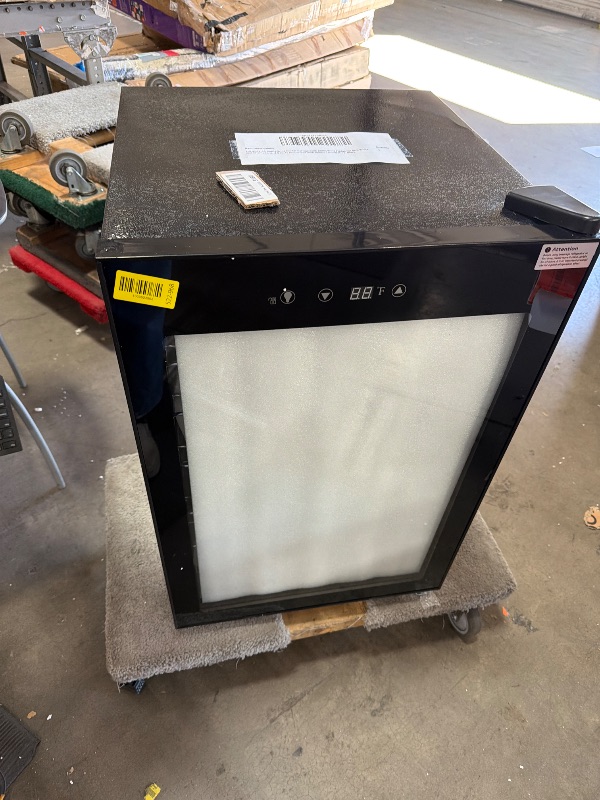 Photo 1 of (sold as part/ untested) UHOMY 45 Bottle Wine Cooler Refrigerator, Small Wine Fridge for Red, White and Champagne, 4.5 Cu.ft Mini Fridge with Adjust Temperature, Black