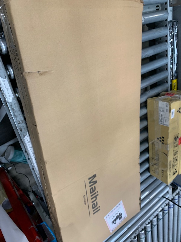 Photo 1 of ??????? Maihail Small Desk with Drawers, 31.5 inch Computer Desk with Drawers, Small Office Table with Metal Frame, Black