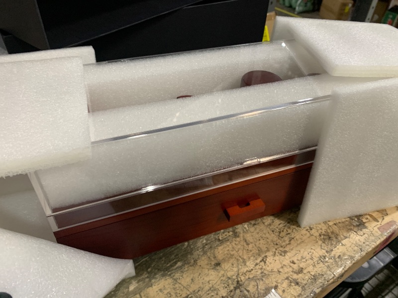 Photo 1 of Watch & Pocket Knife Display Case – Switch Up Your Display with The Modular Pillars – Knife Case for Men with Hinged Acrylic Cover and Felt Lined Drawer – The Combo Deck – Gift for Men