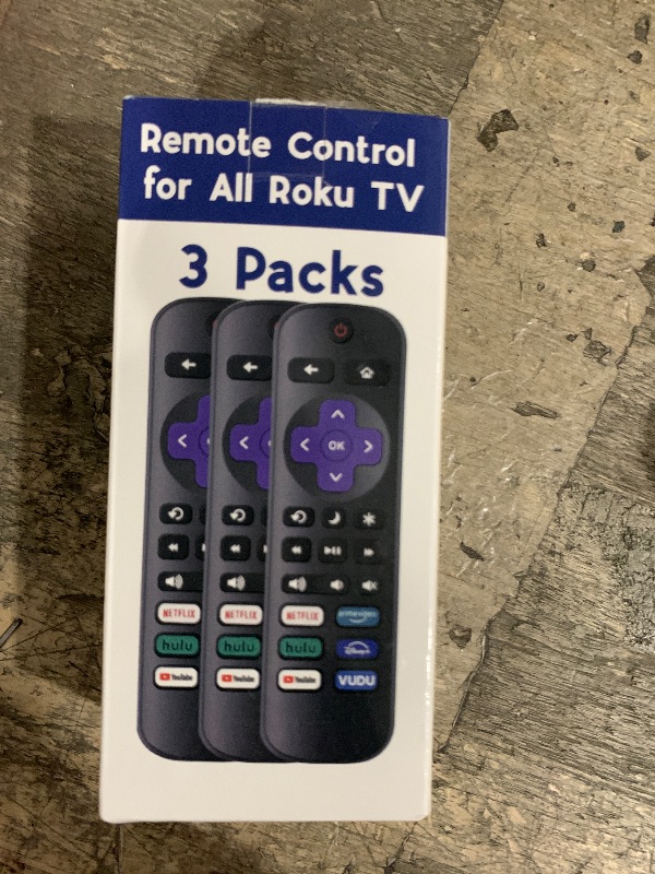 Photo 2 of 3 Pack Replacement Remote Control for Roku TV, Compatible with All TCL Roku/Hisense Roku/Onn Roku/Sharp/Philips Roku (Not for Roku Stick, Box or Speaker)