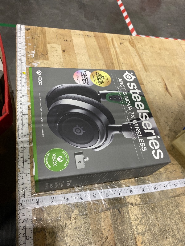 Photo 1 of **FACTORY SEALED** SteelSeries Arctis Nova 7X Wireless Multi-Platform Gaming Headset — Neodymium Magnetic Drivers — 2.4GHz+Bluetooth — 38Hr USB-C Battery — AI Mic — Xbox Series X|S, PC, PS5, Switch, VR, Mobile - Black