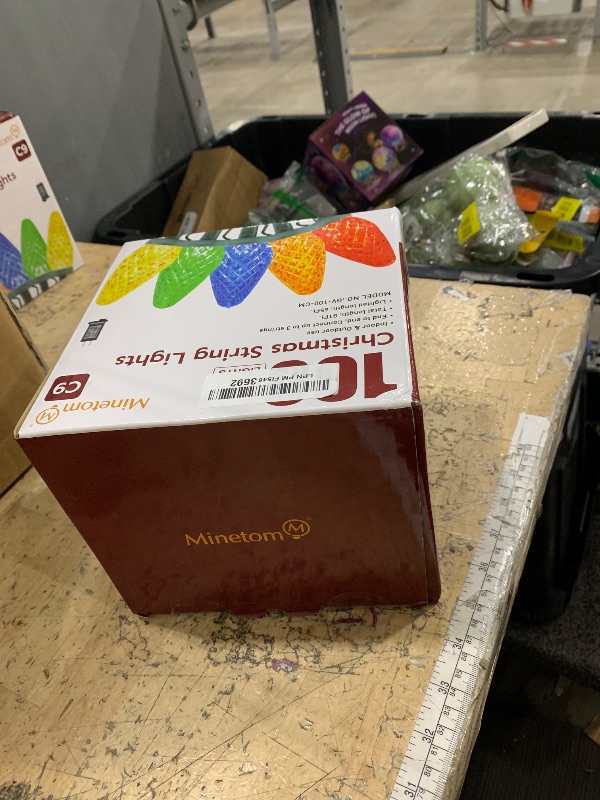 Photo 1 of C9 LED Christmas Lights Outdoor, 81 Feet 100 LED String Lights With Timer & 8 Lighting Mode, Waterproof Commercial Grade Extendable for Indoor Outside Roofline Patio Home Xmas Decoration, Pure White