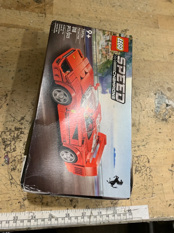 Photo 1 of LEGO Speed Champions Ferrari F40 Supercar, Toy Car Model Building Set with Driver Minifigure, Collectible Ferrari Toy for Kids Ages 9 and Up, 76934