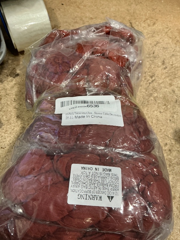 Photo 1 of 15 Pack Terracotta Cheesecloth Table Runner 17 x 108 inch Cheese Cloth Table Runners 9ft Terracotta Table Runner Rustic Romantic Sheer Gauze Runner for Wedding Party Baby Shower Table Decoration