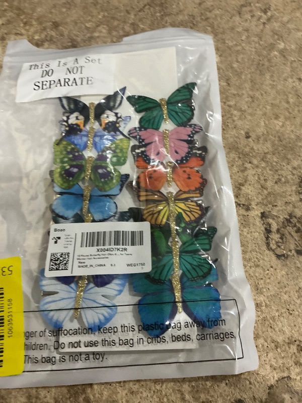 Photo 1 of 18 Pieces Butterfly Hair Clips Glitter Barrettes Butterfly Snap Bow Hair Clips for Teens Women Hair Accessories