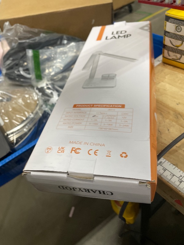 Photo 1 of **MISSING POWER CORD*** Dimmable LED Desk Lamp with USB Charging Port, 50 Lighting Modes Dual Swing Arm Architect Table Lamp Light Desk Lamp for Home Office Dorm Piano Nail