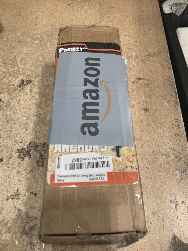 Photo 1 of [Premium] 4 Pack Ground Anchors with Power Nut Driver Drill Bit, Ground Anchors Screw in, Swing Set Anchors, Trampoline Anchors High Wind Heavy Duty for Camping Tents, Car Ports, Swing Sets, Canopies