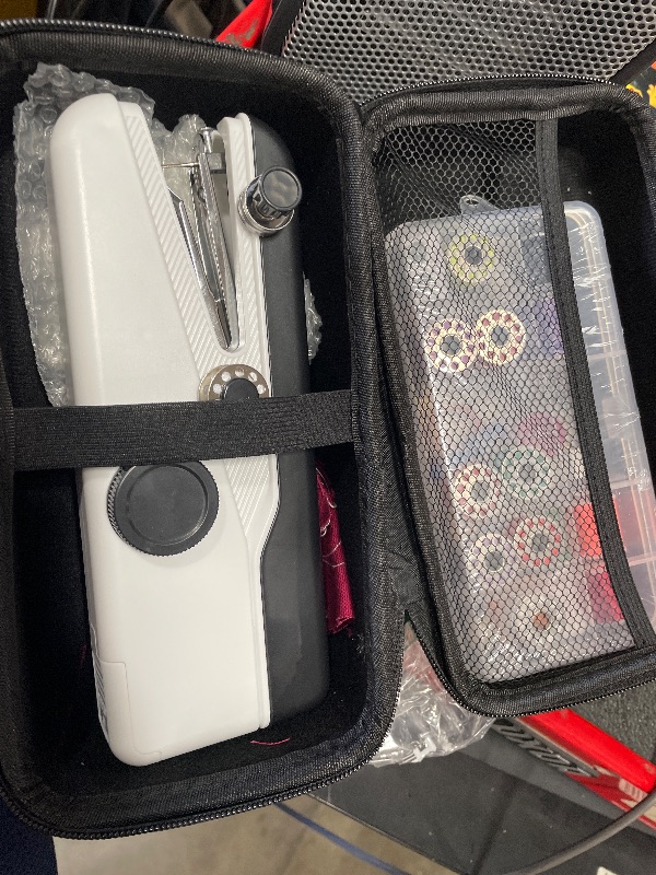 Photo 1 of **FOR PARTS ONLY**SwiftStitch Pro 3 Handheld Sewing Machine, 2-Speed Portable Mini Sewing Kit with Storage Case, Dual Power Mode, sewing machine for beginners, Easy Beginner Mending for Home, Travel