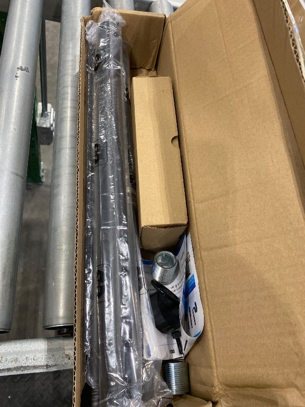 Photo 1 of *MISSING PARTS UNKNOWN*
Heavy Duty Curtain Rods for Windows 18 to 88 Inch, Adjustable Length 1 Inch Diameter Window Curtain Rod with Aluminium Finials, Black