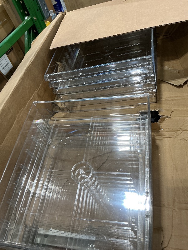 Photo 1 of WOPITUES Storage Drawer Cart, Mobile Storage Cabinet, Makeup Storage with 10 Large Clear Drawers, Utility Wooden Rolling Cart on Wheels, for Cosmetic, Art Craft, Office Supplies, Toy, White