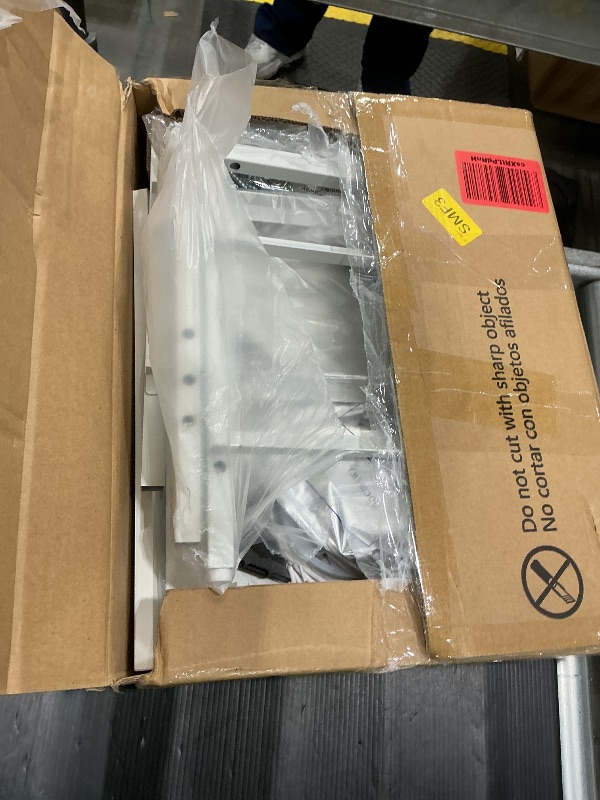 Photo 1 of Fixwal Night Stand with Charging Station, LED Nightstand with U-S-B Ports and Outlets, 2 Fabric Storage Drawers with PU Finish, Bed Side Table, White