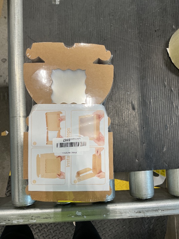 Photo 1 of SLShePack 3.2x3.2x1.5 Inches 50PCS Mini Bakery Boxes with Window for Cookies, Soap, Chocolate Truffle, Donut, Macaron(Brown)