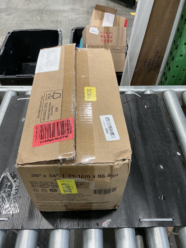 Photo 1 of Amazon Basics Puppy Pads with Quick-Dry 5-Layer Leak-Proof Design for Potty Training, X-Large Size 28 x 34 Inch, Pack of 40, Blue & White