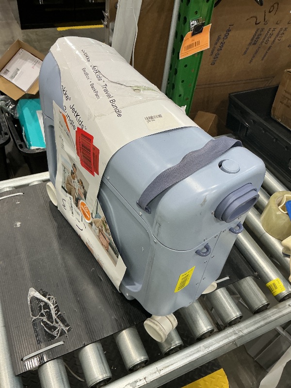 Photo 1 of Stokke JetKids Travel Bundle, Arctic Blue - Includes BedBox Ride-On Suitcase & Backpack - Best for Kids 2-7 Years Old (Up to 77 lbs)