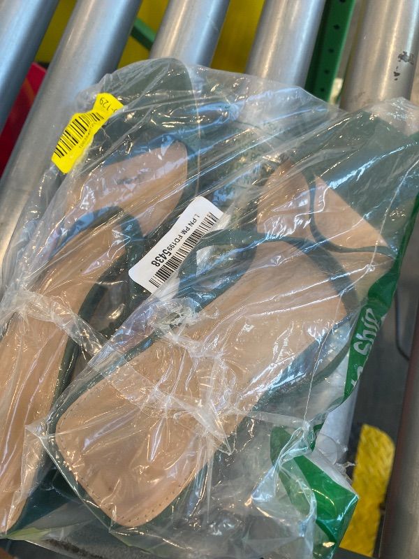 Photo 1 of *Major Damaged - Heavily USED*
Carcuume Women's Square Toe Two Strap Open Toe Block Heels Sandals Slip On Shoes,FAUNA-Green Su-11