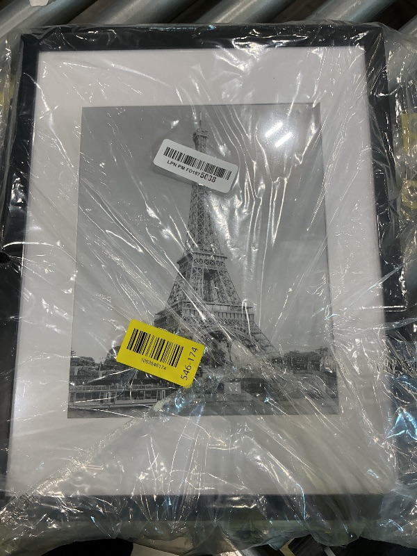Photo 1 of **MINOR DAMAGE**
upsimples 11x14 Picture Frame Set of 5, Display Pictures 8x10 with Mat or 11x14 Without Mat, Wall Gallery Photo Frames, Black