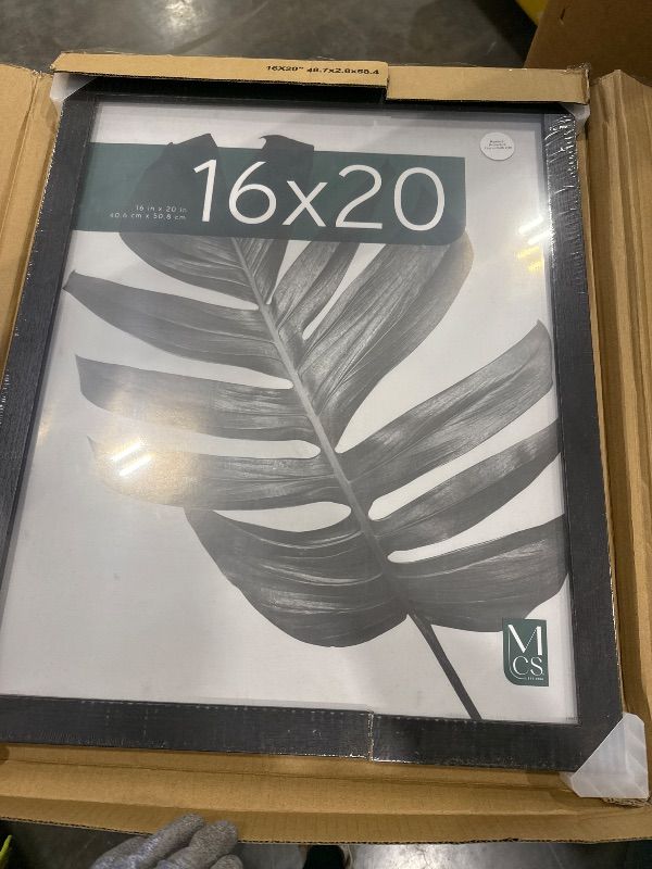 Photo 1 of **MINOR DAMAGE**
MCS Studio Gallery 16x20 Poster Frame Black Woodgrain Engineered Wood, Vertical & Horizontal Wall Hanging Large Picture Frame for Photos, Posters & Art Prints (1-Pack)